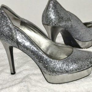 Womans Guess sparkle Heel Pump shoes sz 9